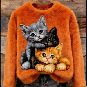 Adorable Kitten Furry Sweater